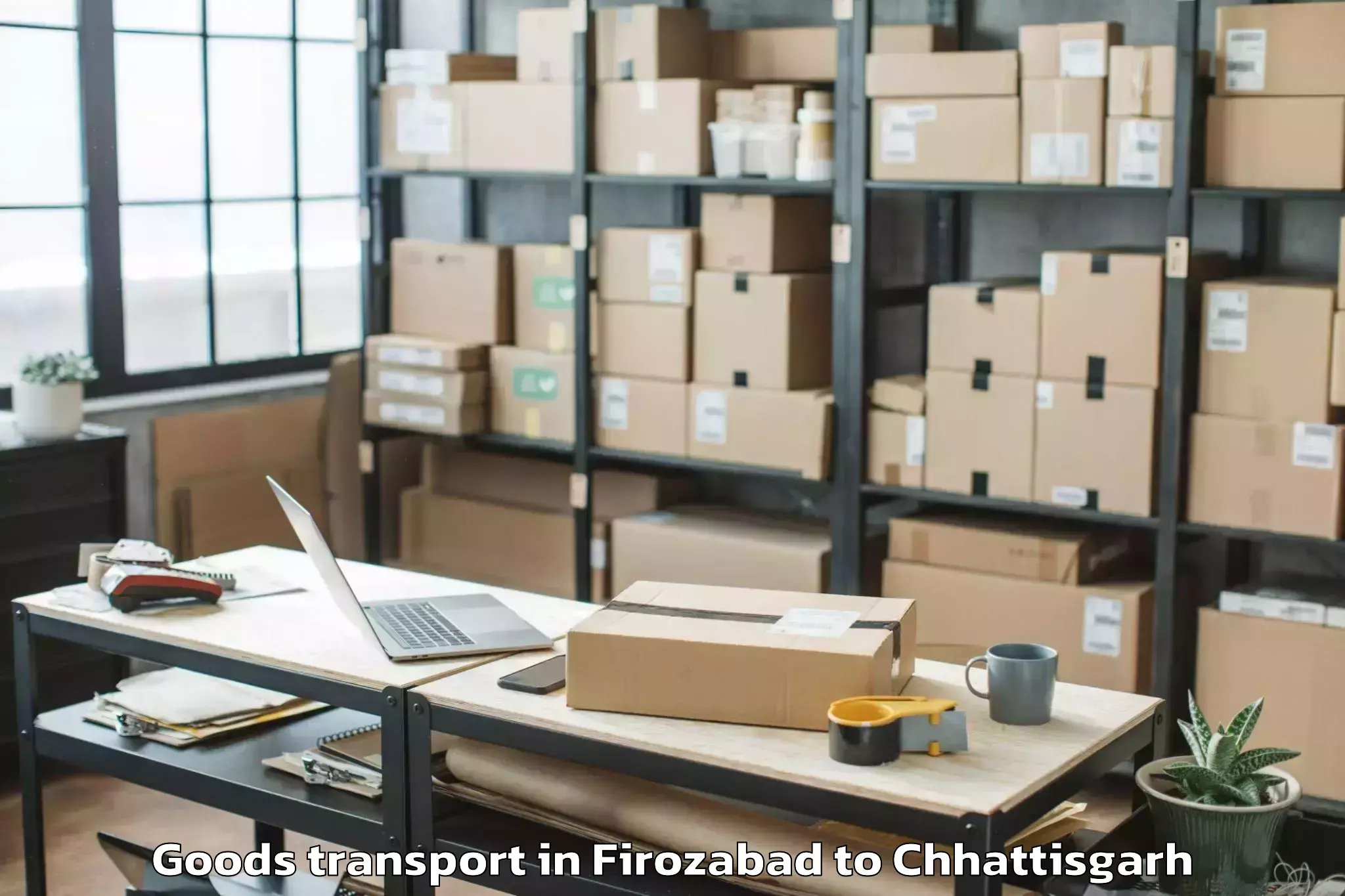 Book Firozabad to Bhopalpatnam Goods Transport Online